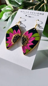 Hand Painted Floral Earrings | Rosy Florals