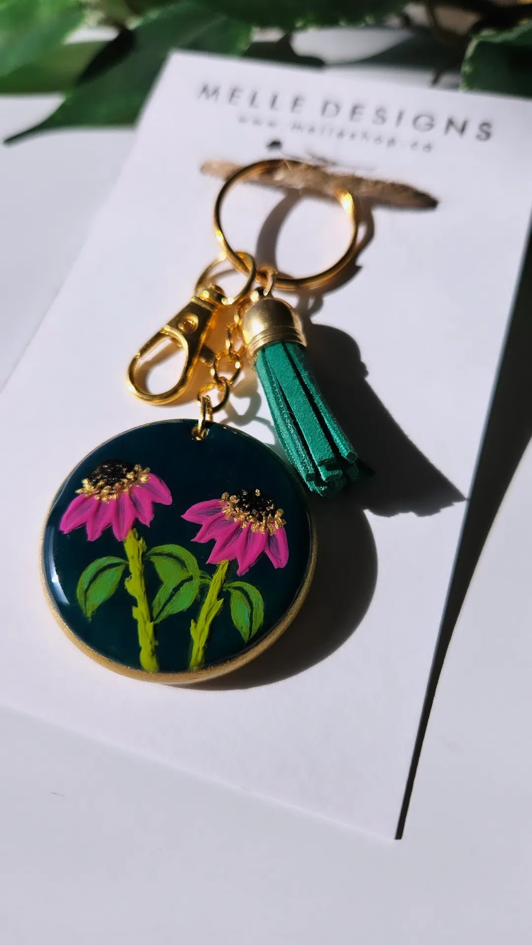 Hand Painted Floral Keychains | Rosy Florals