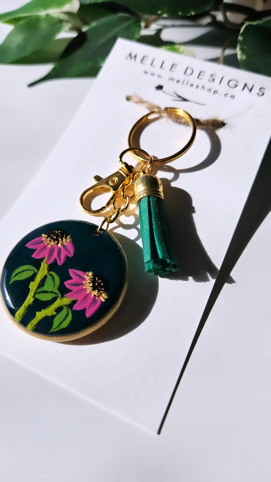 Hand Painted Floral Keychains | Rosy Florals