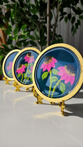 Hand Painted Floral Coasters & Jewelry Trays| Rosy Florals