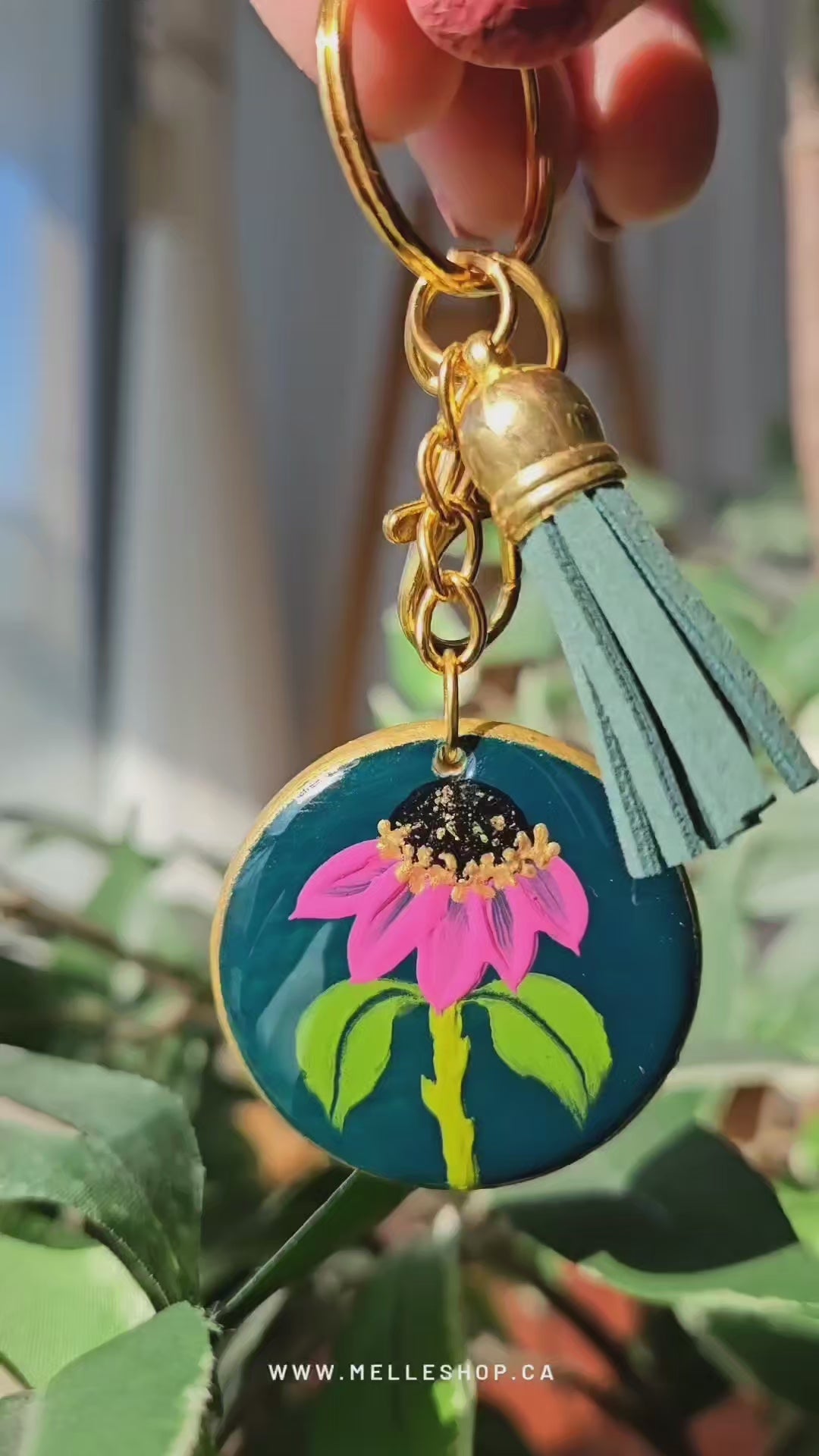 Hand Painted Floral Keychains | Rosy Florals