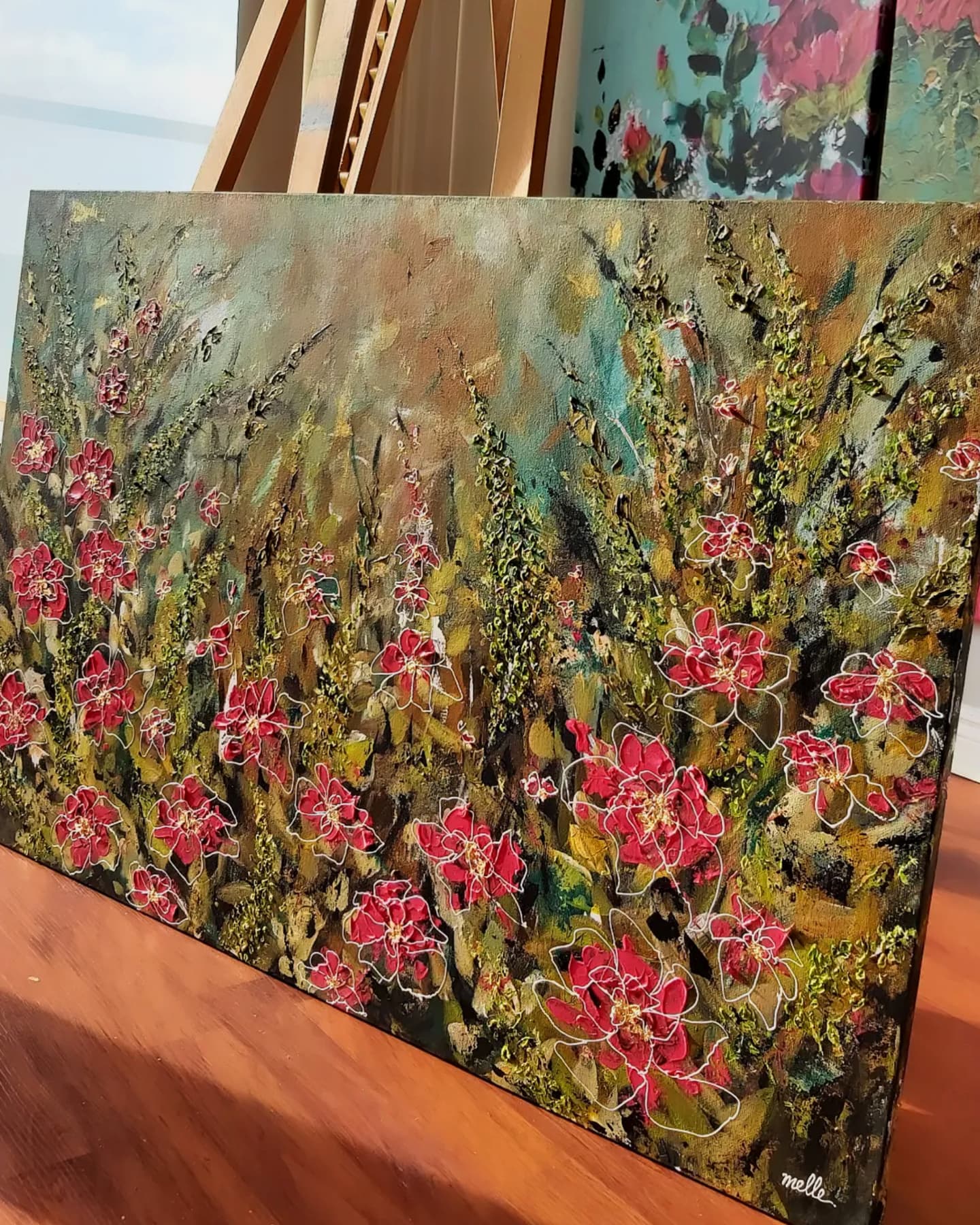 Original | Textured Floral Artwork | "Lost in the Wilderness" | 24x36in