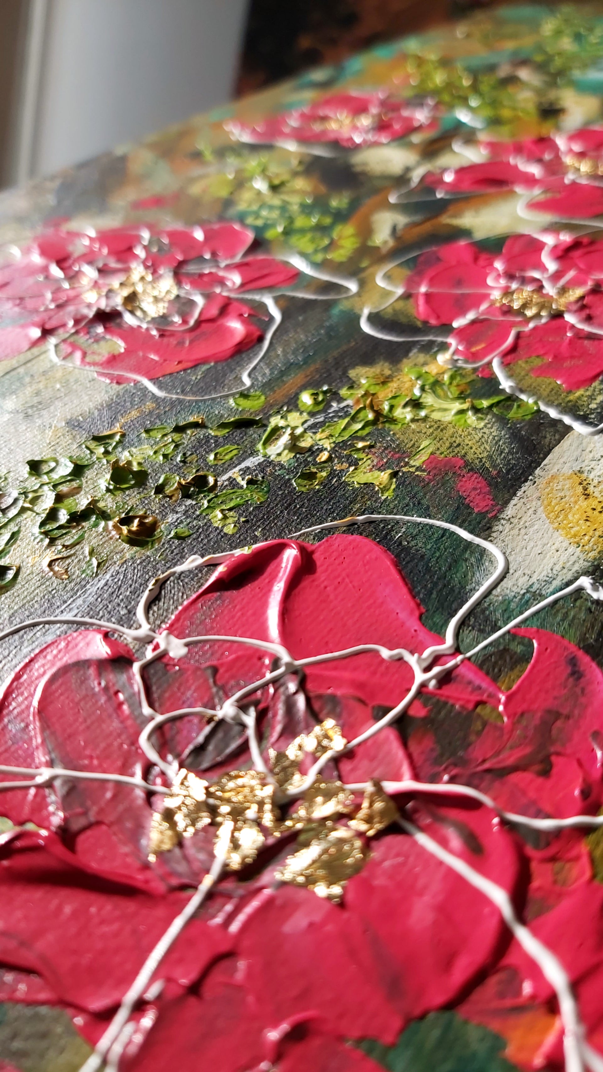 Original | Textured Floral Artwork | "Lost in the Wilderness" | 24x36in